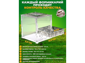 Муравьиная ферма с муравьями, формикарий 8,5*9,4*15,5
