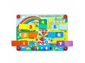 Бизиборд "Учим цифры и цвета" 40 х 30 см. ChiDe