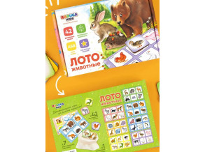 Настольные игры «Лото Животные» деревянные для всей семьи, лото детское тактильное для дошкольников от 3 лет, ChiDe
