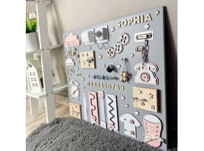 Бизиборд розовый 70х60. Бизиборд. Бизикуб. Бизидом. Розовый цвет  ChiDe
