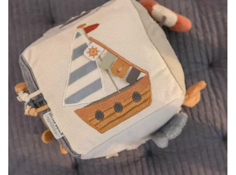 М'який розвиваючий кубик Sailors Bay 15х15х15 см, бізікубик для малюків з народження, ChiDe