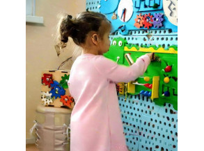 Настінний бізіборд «Крокодил» 87×32 см, розвиваюча дошка для групи дітей від 9 місяців до 6 років, ChiDe