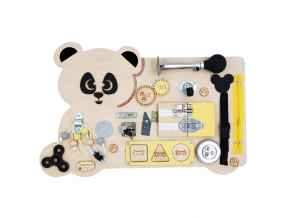 Деревянная манипуляционная доска Teddy Bear PREMIUM 40х60х12 см, развивающий бизиборд для детей от 3 лет, ChiDe