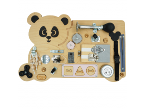 Деревянная манипуляционная доска Teddy Bear PREMIUM 40х60х12 см, развивающий бизиборд для детей от 3 лет, ChiDe