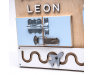 Деревянная манипуляционная доска Leon 50х39х12 см, развивающий бизиборд для детей от 3 лет, ChiDe