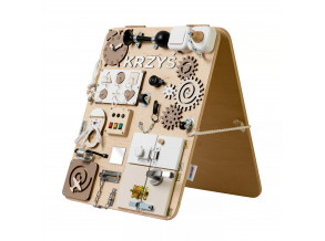 Деревянная манипуляционная доска Woobiboard PREMIUM PLAY Standing 50х62,5 см, развивающий бизиборд для детей от 3 лет, ChiDe