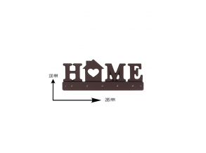 Ключниця настінна дерев'яна коричнева "Home" 28,5х13 см  ChiDe