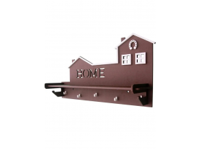 Ключница в прихожую коричневая из дерева 45х20 см "Home" ChiDe