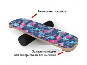 Балансборд GRIP P  + ролик 13 см корок. Баланс борд. Балансир. Балансувальна дошка для розвитку