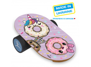 Балансборд ДИТЯЧИЙ Donuts з покриттям проти ковзання та прогумованим ролером. Балансир. Баланс борд. Балансувальна дошка. Балансувальний тренажер. 