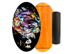 Балансборд Colorful Lion  з прогумованим ролером . Балансир. Баланс борд. Балансувальна дошка. Балансувальний тренажер. 
